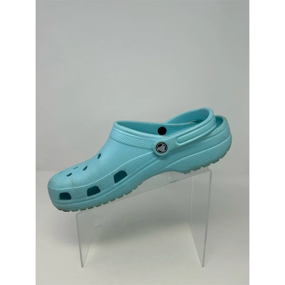 Crocs Classic Clog Unisex Mens Slip-On Shoes Light Blue Aqua Comfort Size 11